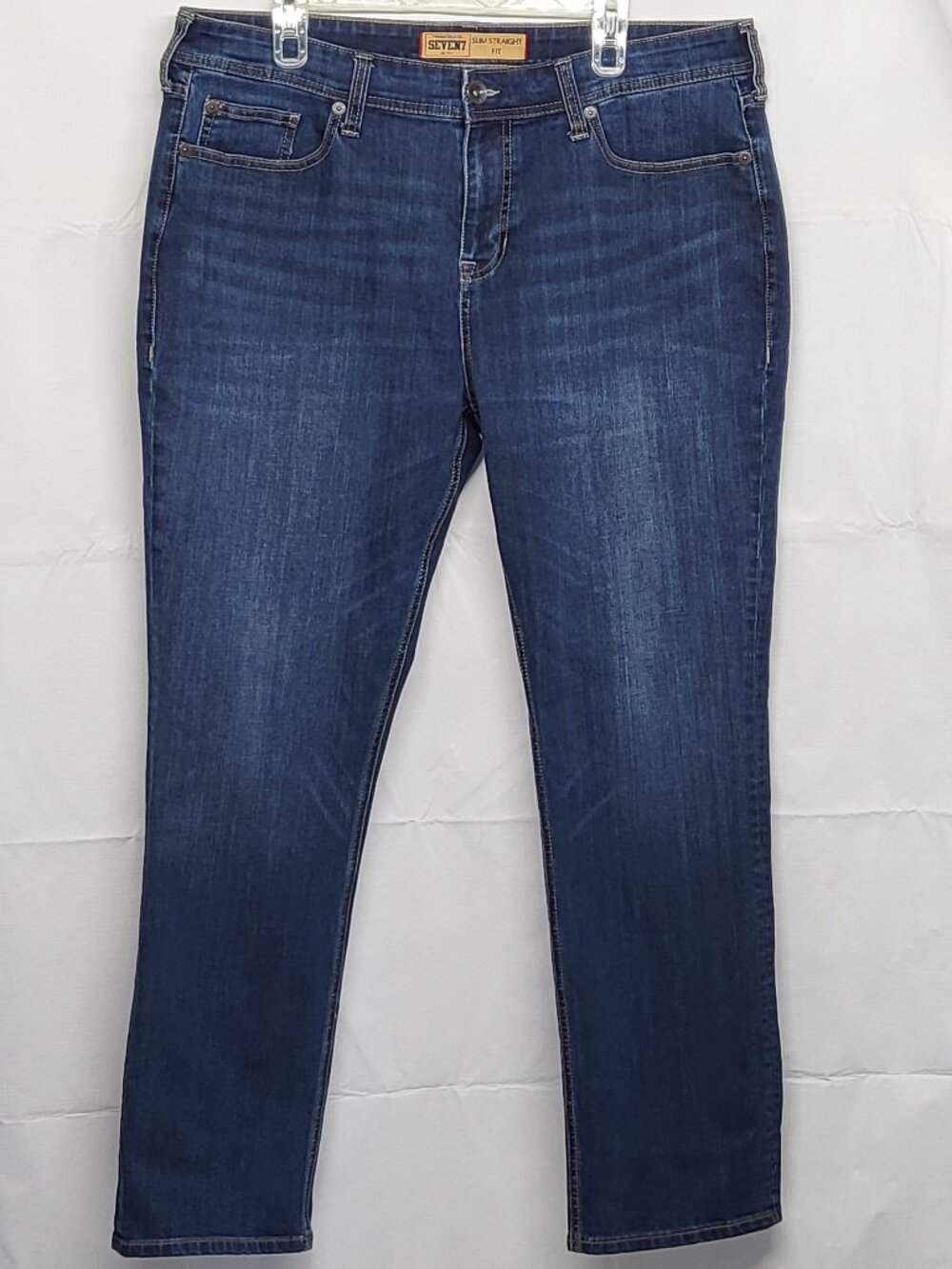 Seven7 Jeans Mens 38 X 32 Slim Straight Fit Premium Denim Pants Blue